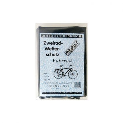 Faltgarage Fahrrad, PE grau, 2 Ösen + Gummizug 180x100cm, Velo Bruckmann, 824100 grau